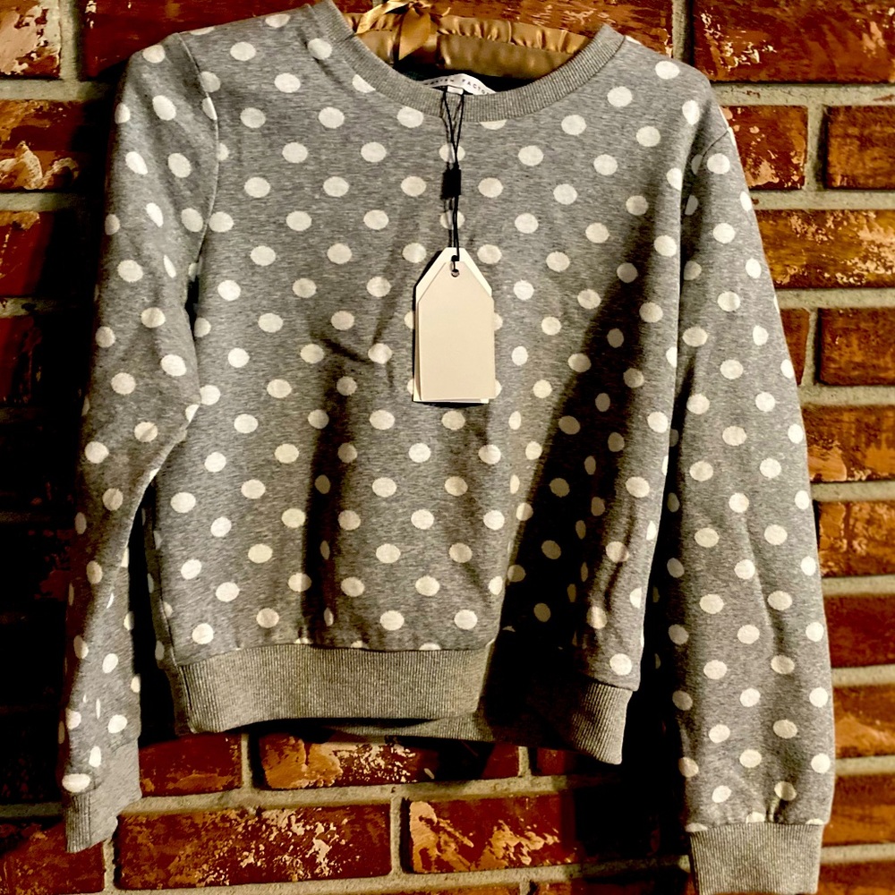 English Fatory Gray polkadot sweatshirt